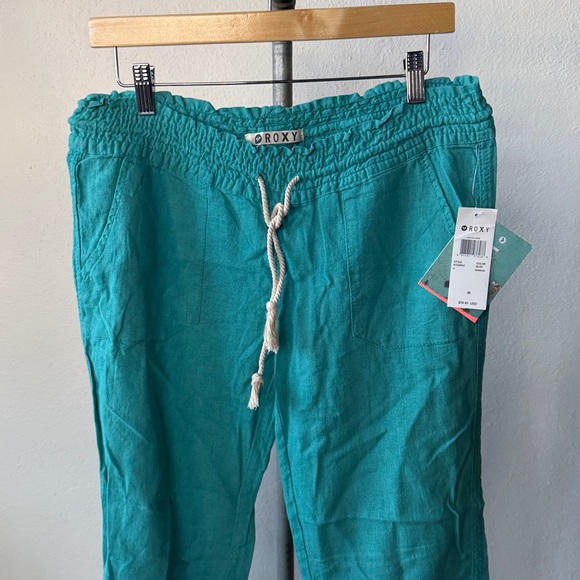 NWT Roxy Linen Lounge Pants Size Medium - Picture 2 of 7